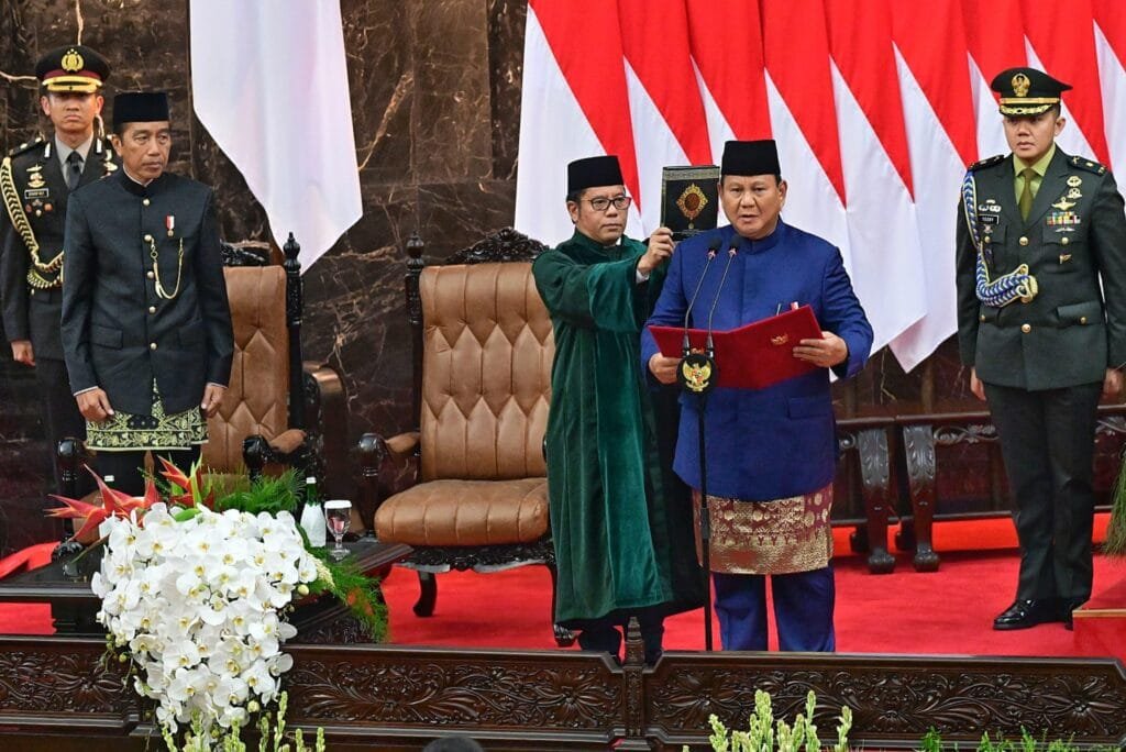 Pelantikan Prabowo Subianto menjadi Presiden RI