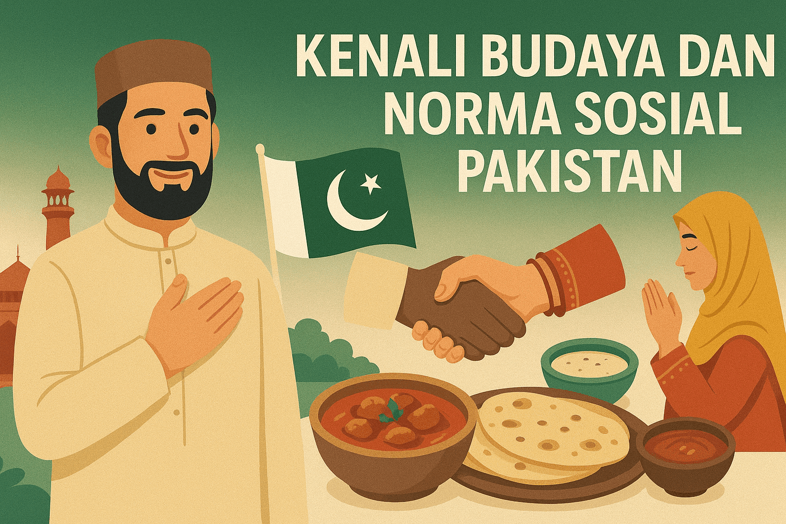 Masyarakat Pakistan mengenakan pakaian tradisional, menunjukkan norma budaya konservatif