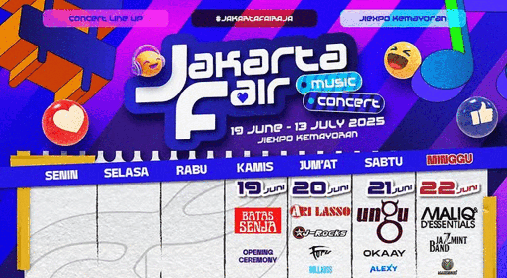 Jadwal Konser PRJ 2025: Deretan Musisi Ternama Meriahkan Pekan Raya Jakarta!