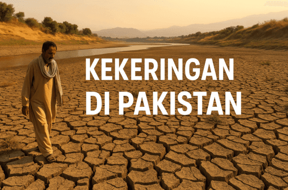 Waduk Tarbela atau Mangla yang mengering di Pakistan menunjukkan krisis air parah