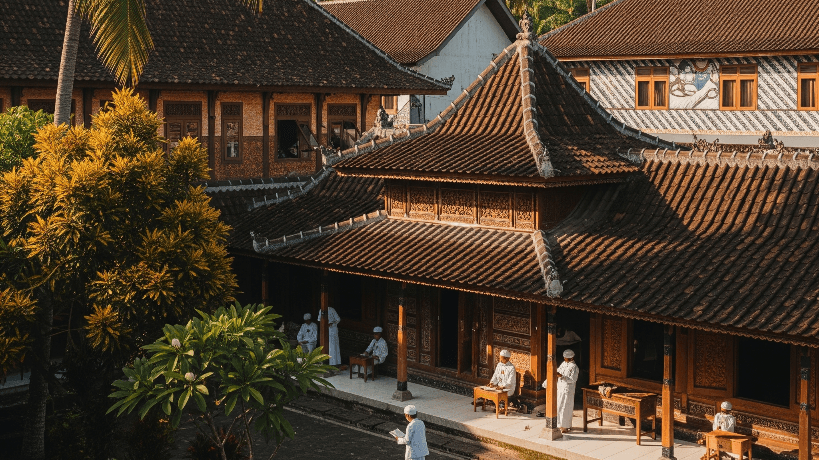 Gerbang pesantren modern di Indonesia, menunjukkan integrasi ilmu umum dan agama