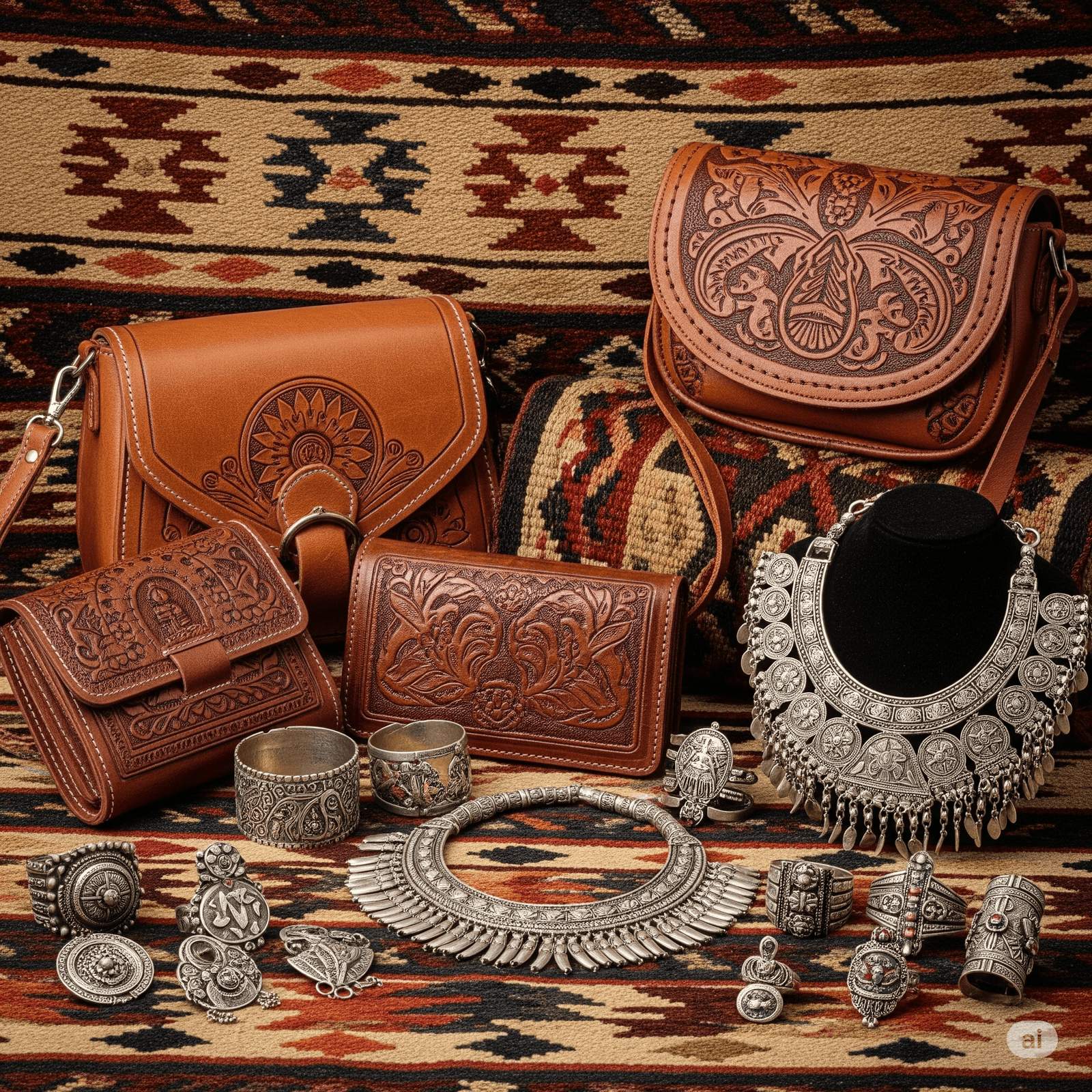 Selimut Ralli patchwork berwarna-warni dari Sindh, Pakistan