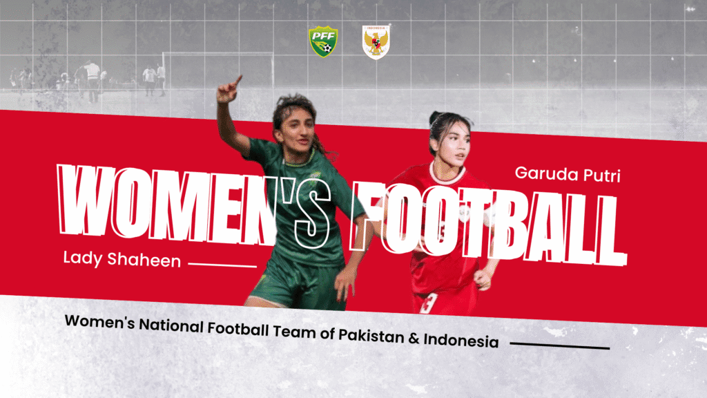 Salah satu dari Anggota Tim Nasional Sepak Bola Wanita dari Indonesia dan Pakistan