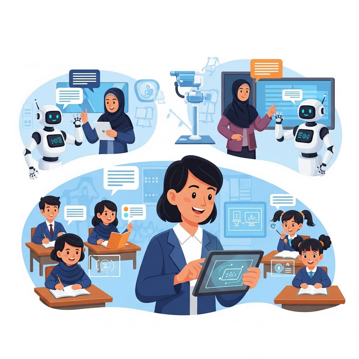 Transformasi digital di sekolah dengan integrasi kecerdasan buatan (AI) untuk pembelajaran modern