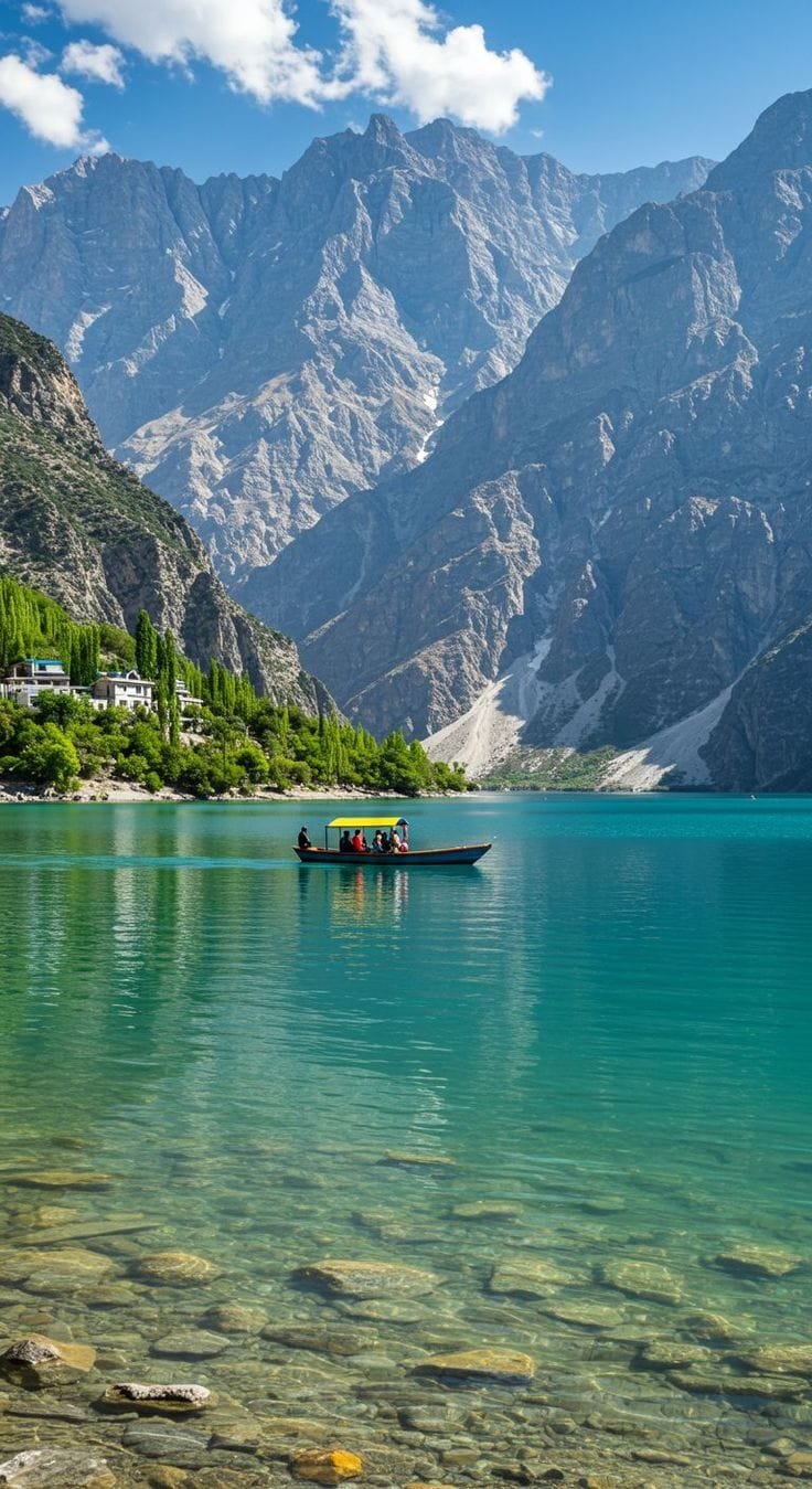 Jembatan gantung Hussaini yang terkenal di Lembah Hunza, Pakistan, menjadi daya tarik wisata yang menawan