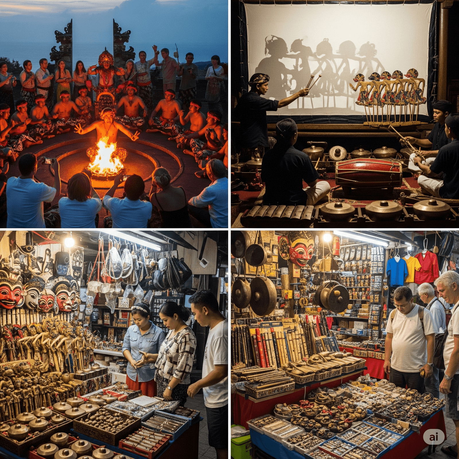 Pengunjung melihat-lihat pameran seni dan kerajinan, menggambarkan perpaduan seni dan ekonomi di Indonesia