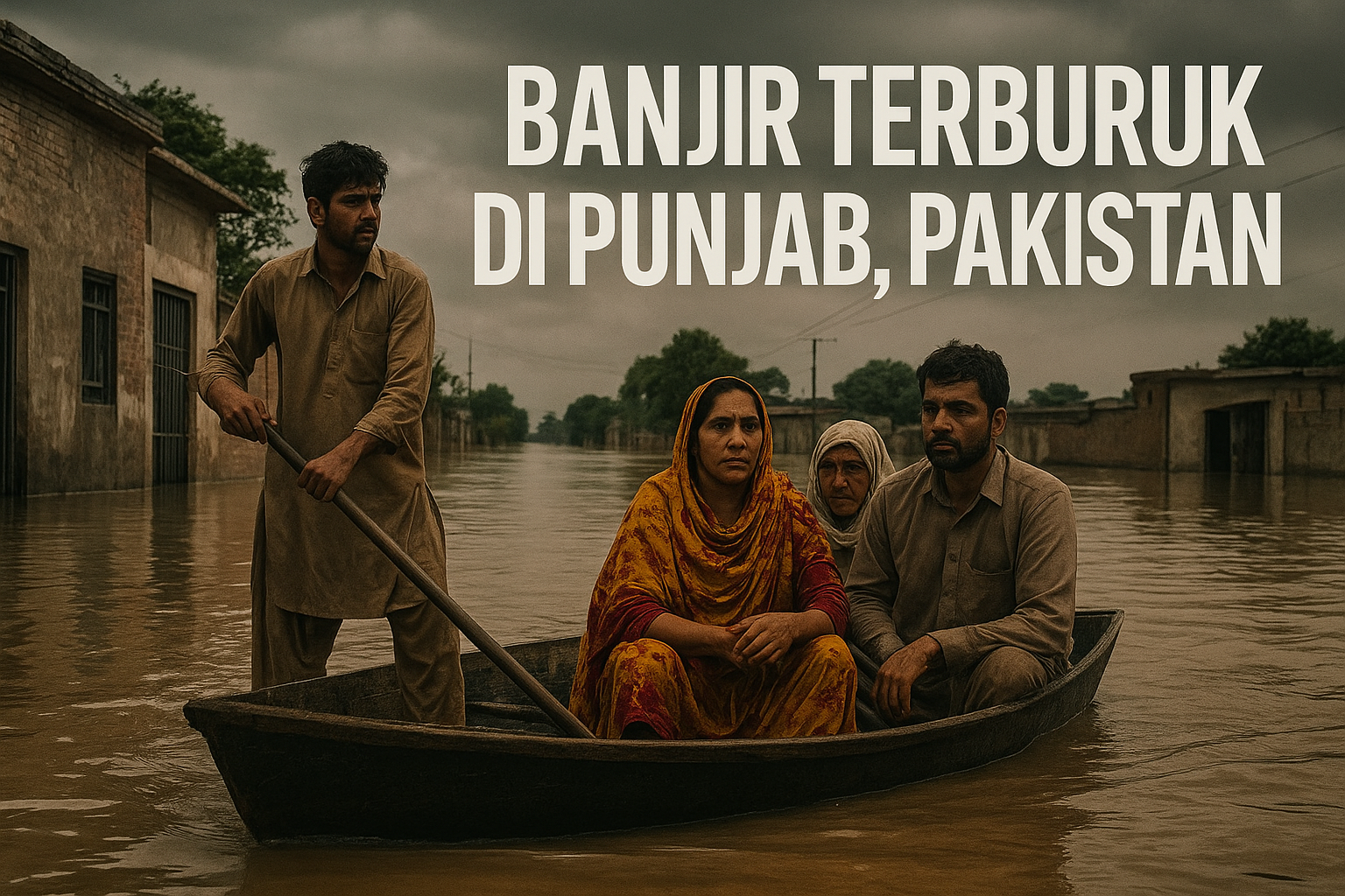 Seorang petani berdiri di ladang kapasnya yang hancur, melambangkan dampak ekonomi parah akibat banjir di Pakistan