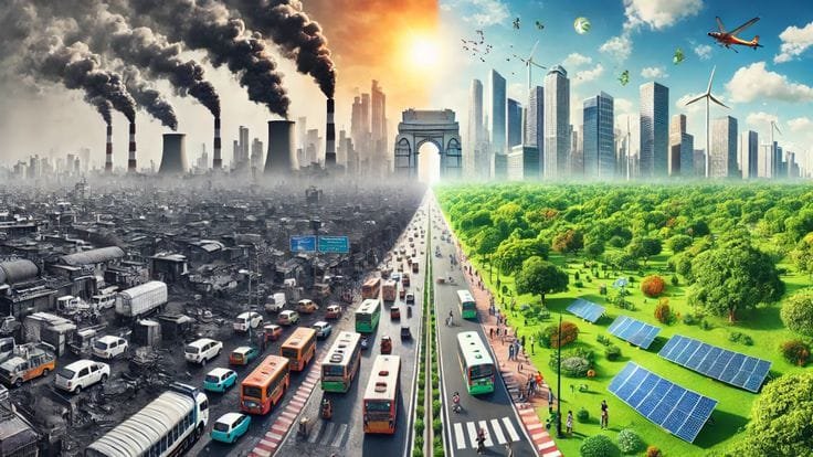 Panel surya modern terpasang di atap rumah di desa Indonesia, menyalakan harapan dengan energi bersih