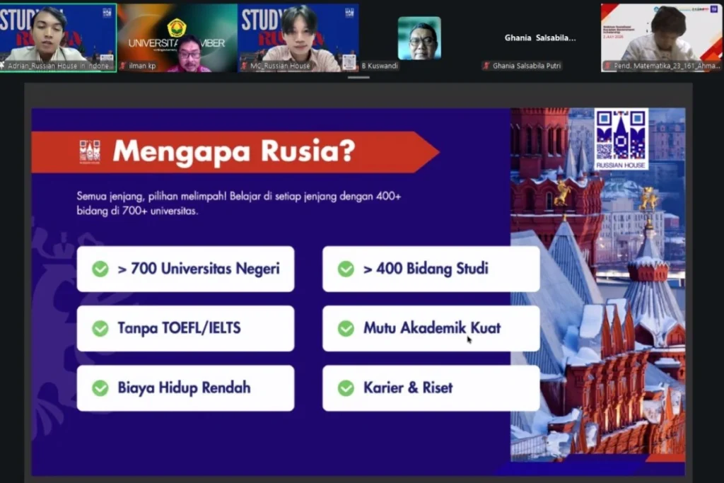 Beasiswa Rusia Mahasiswa Indonesia